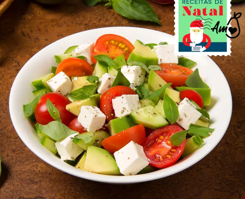 Especial Receitas de Natal: Salada Caprese com Abacate